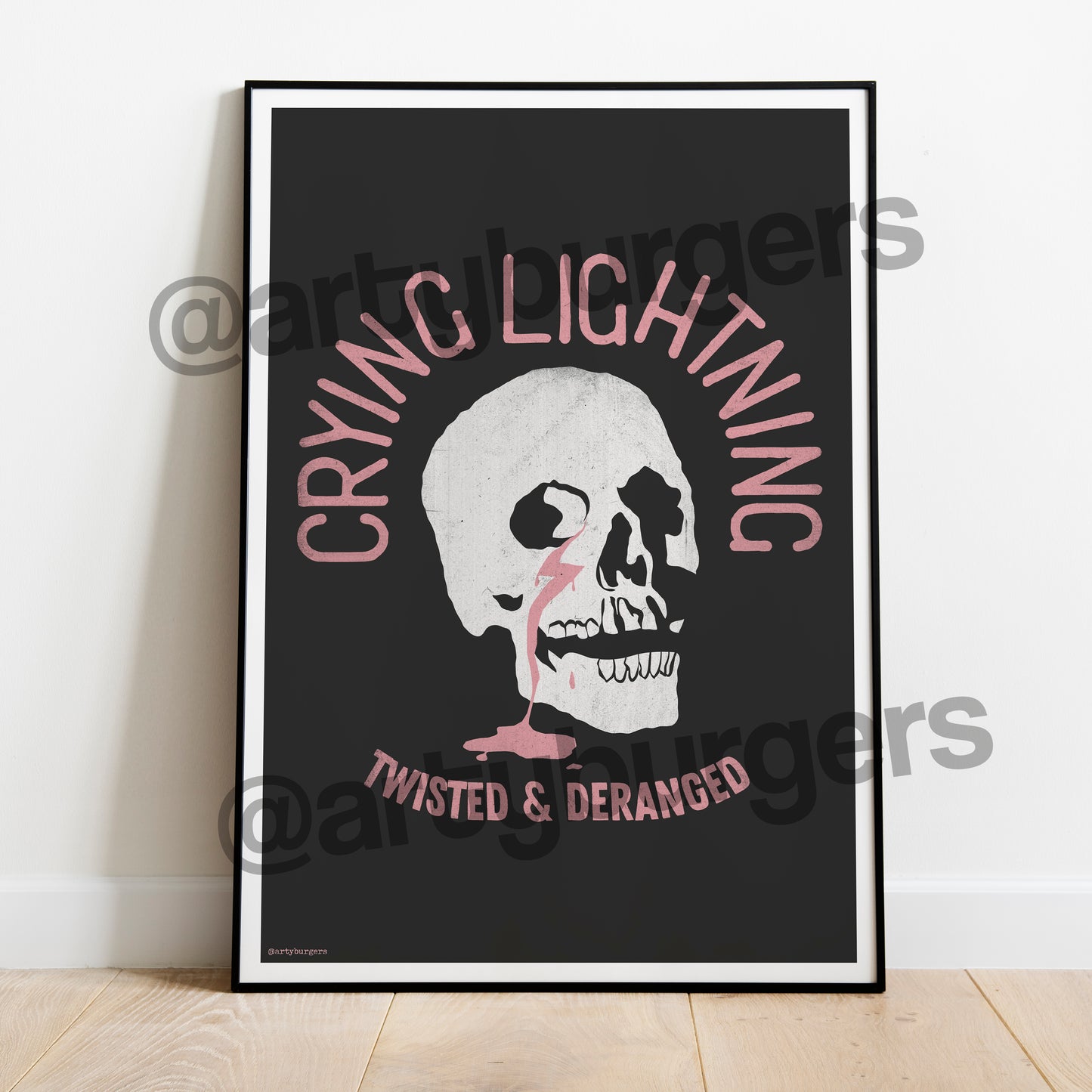 Crying Lightning inspired illustrated music art print