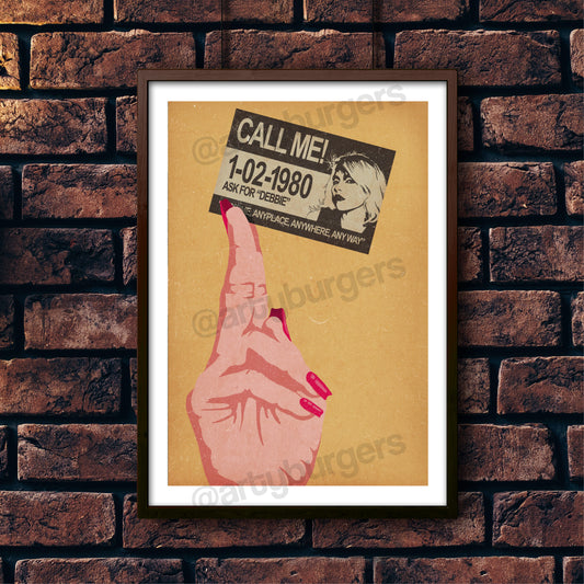 Call Me illustrated music art print