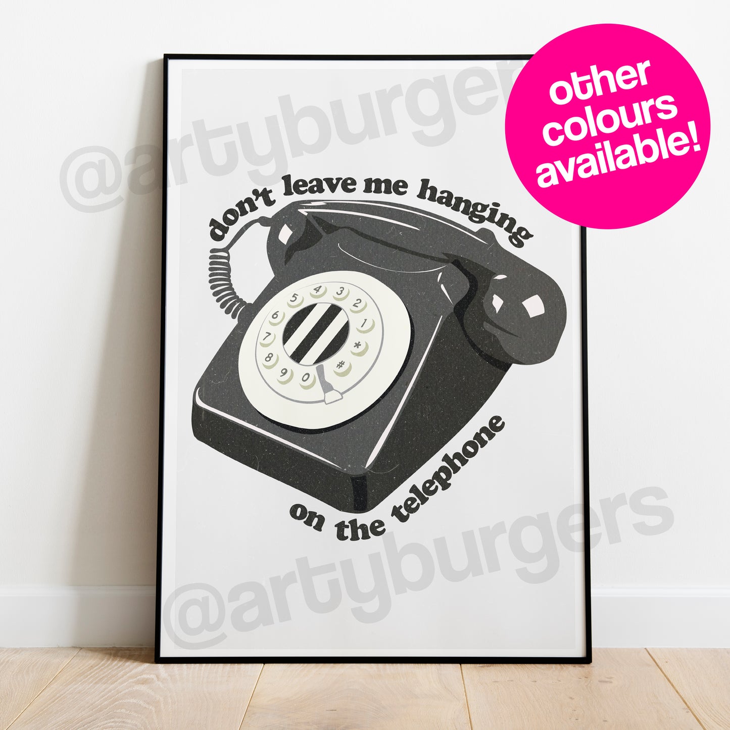 Hanging on the Telephone illustrated music art print