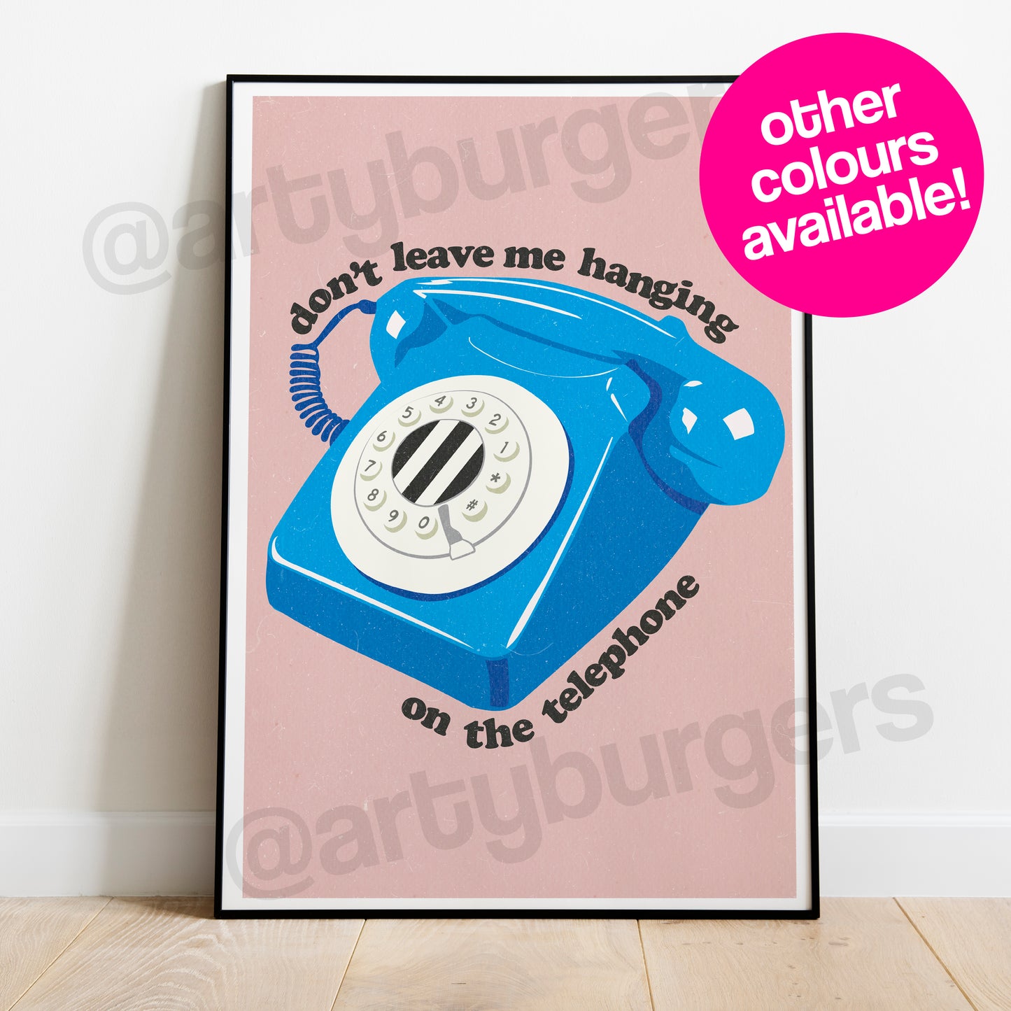 Hanging on the Telephone illustrated music art print