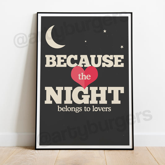 Because the Night music art print