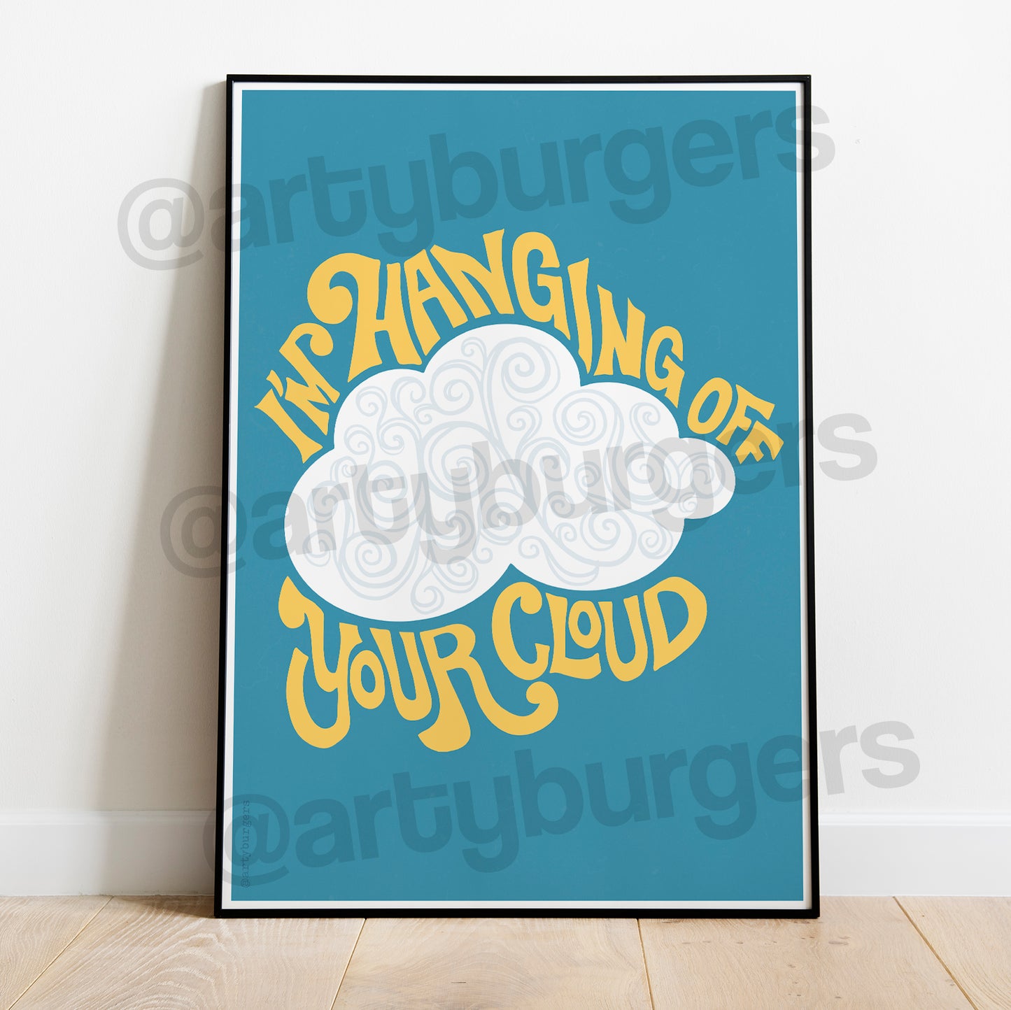 Hanging Off Your Cloud music art print