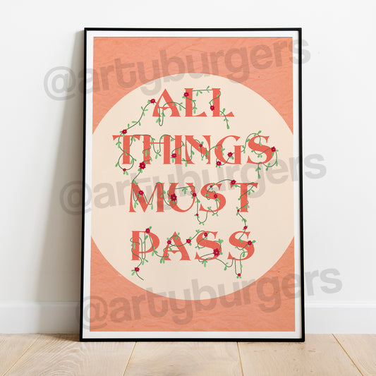 All Things Must Pass music art print