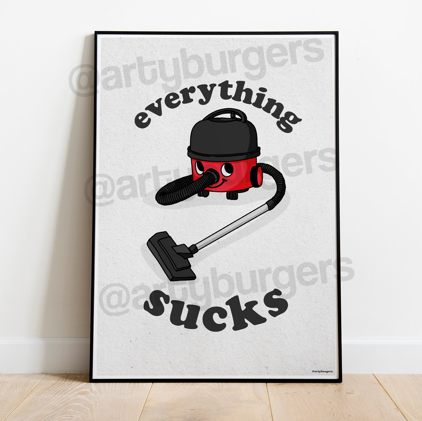 Everything Sucks illustrated art print