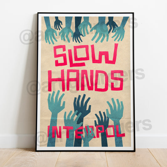 Slow Hands music art print