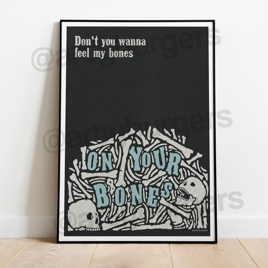 Bones music art print