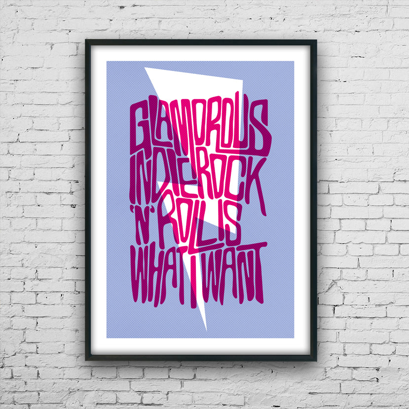 Glamorous Indie Rock & Roll music art print