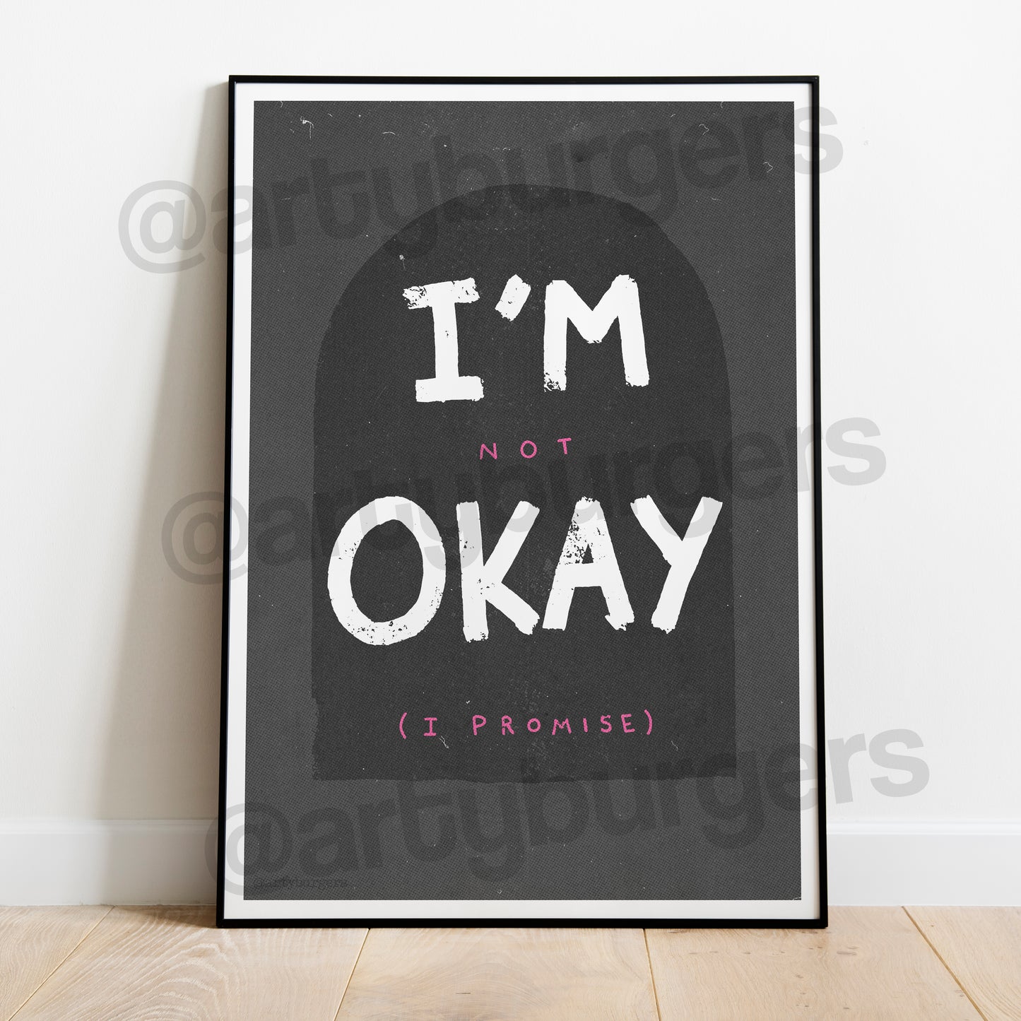 I'm Not Okay (I Promise) music art print