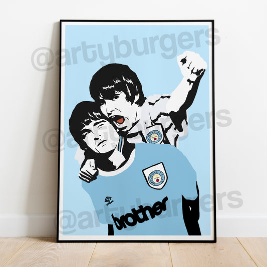 Gallaghers x MCFC music art print