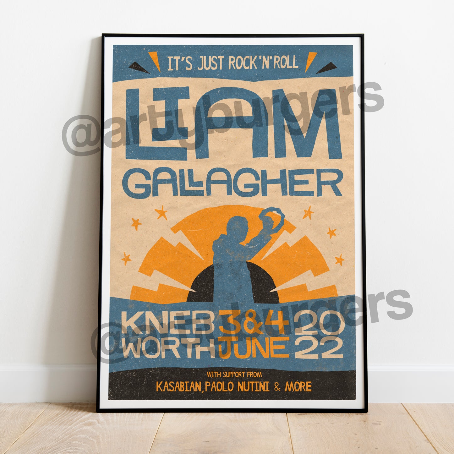 Liam Gallagher @ Knebworth 2022 unofficial concert poster