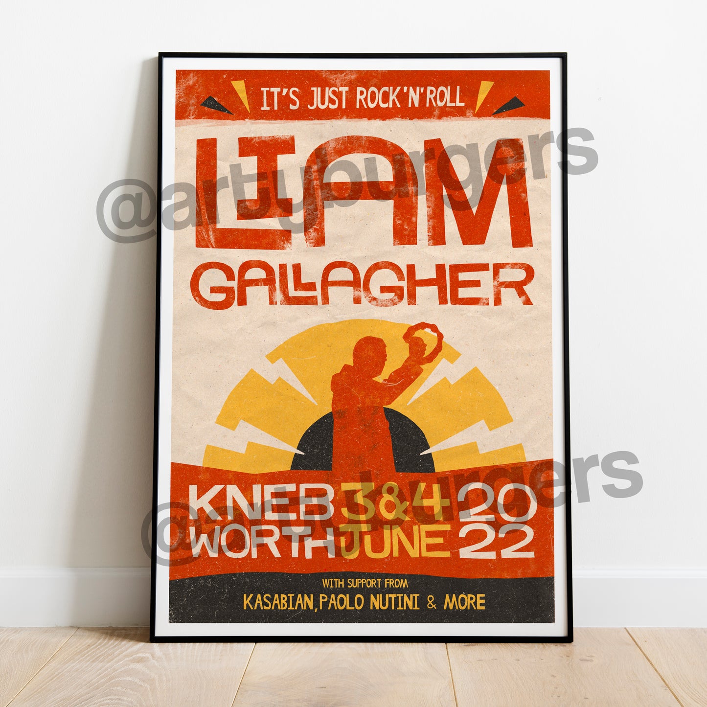 Liam Gallagher @ Knebworth 2022 unofficial concert poster