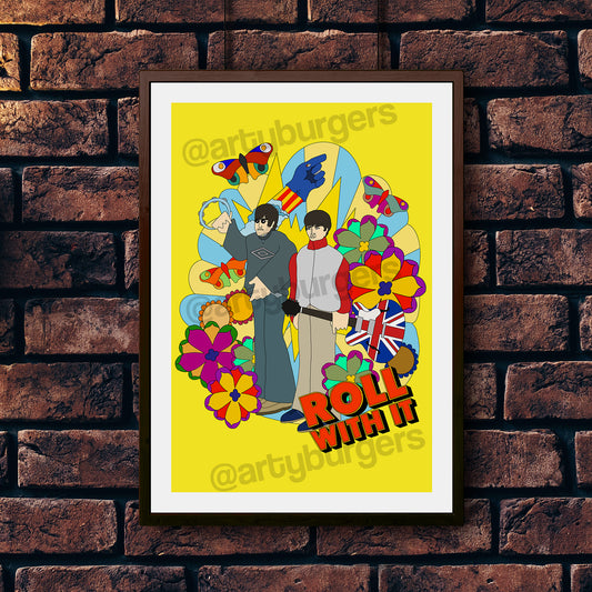 Roll With It illustrated music art print