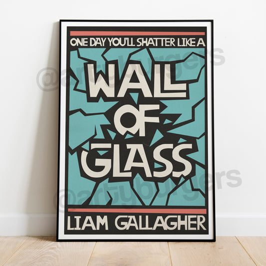 Wall of Glass illustrated music art print