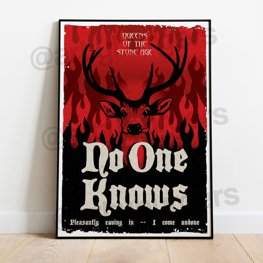 No One Knows music art print