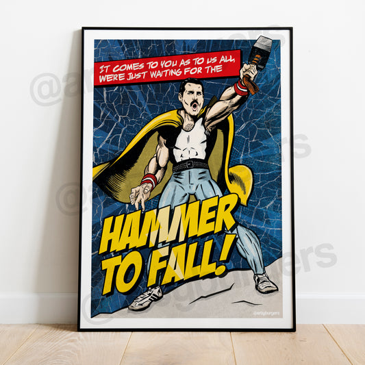 Hammer to Fall music art print