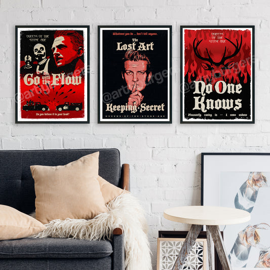 Queens of the Stone Age - SET OF 3 music art prints