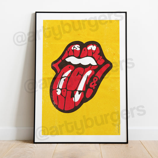 It's Only Rock n Roll music art print