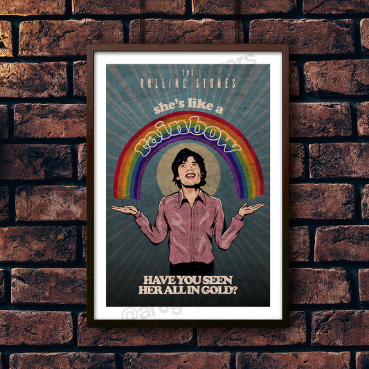 She's a Rainbow music art print