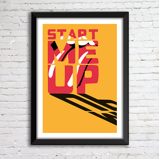 Start Me Up music art print