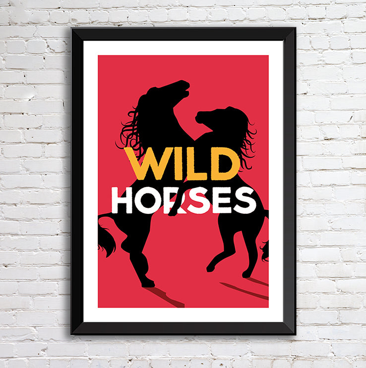 Wild Horses music art print