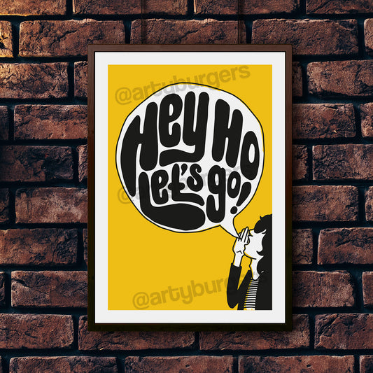 Hey Ho! Let's Go! music art print