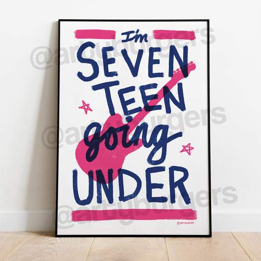 Seventeen Going Under music art print