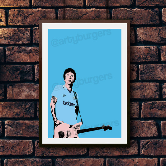 Johnny Marr x Manchester City music art print