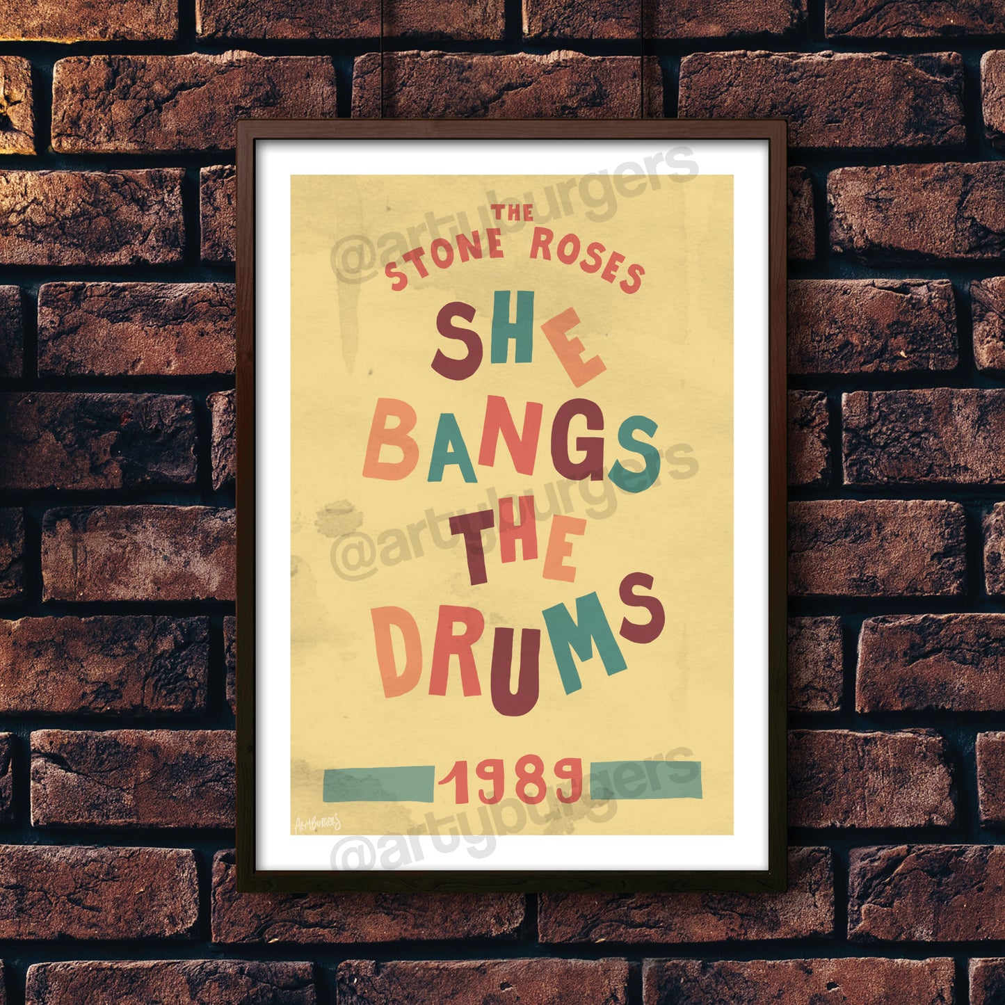 She Bangs the Drums music art print