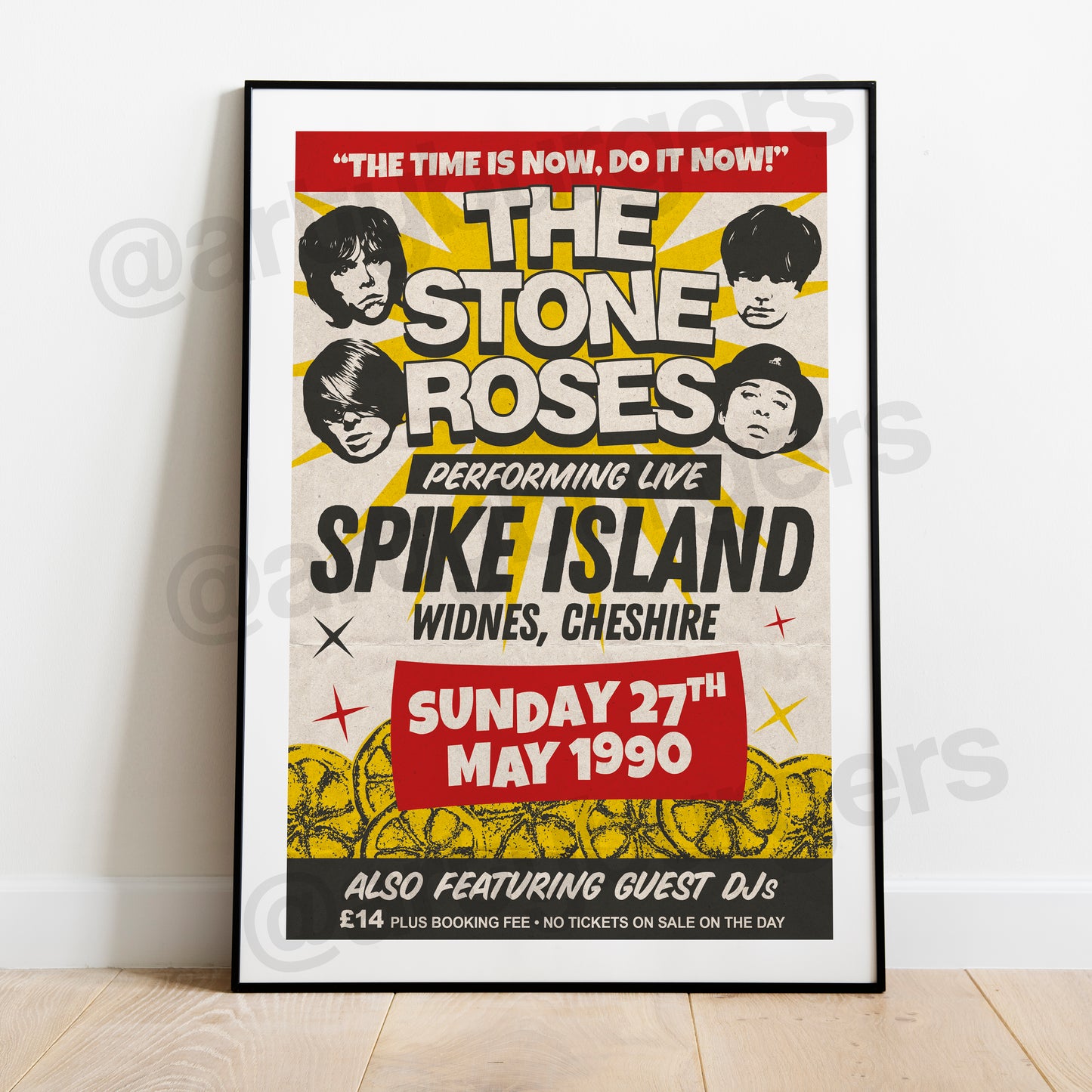 Stone Roses @ Spike Island 1990 music art print