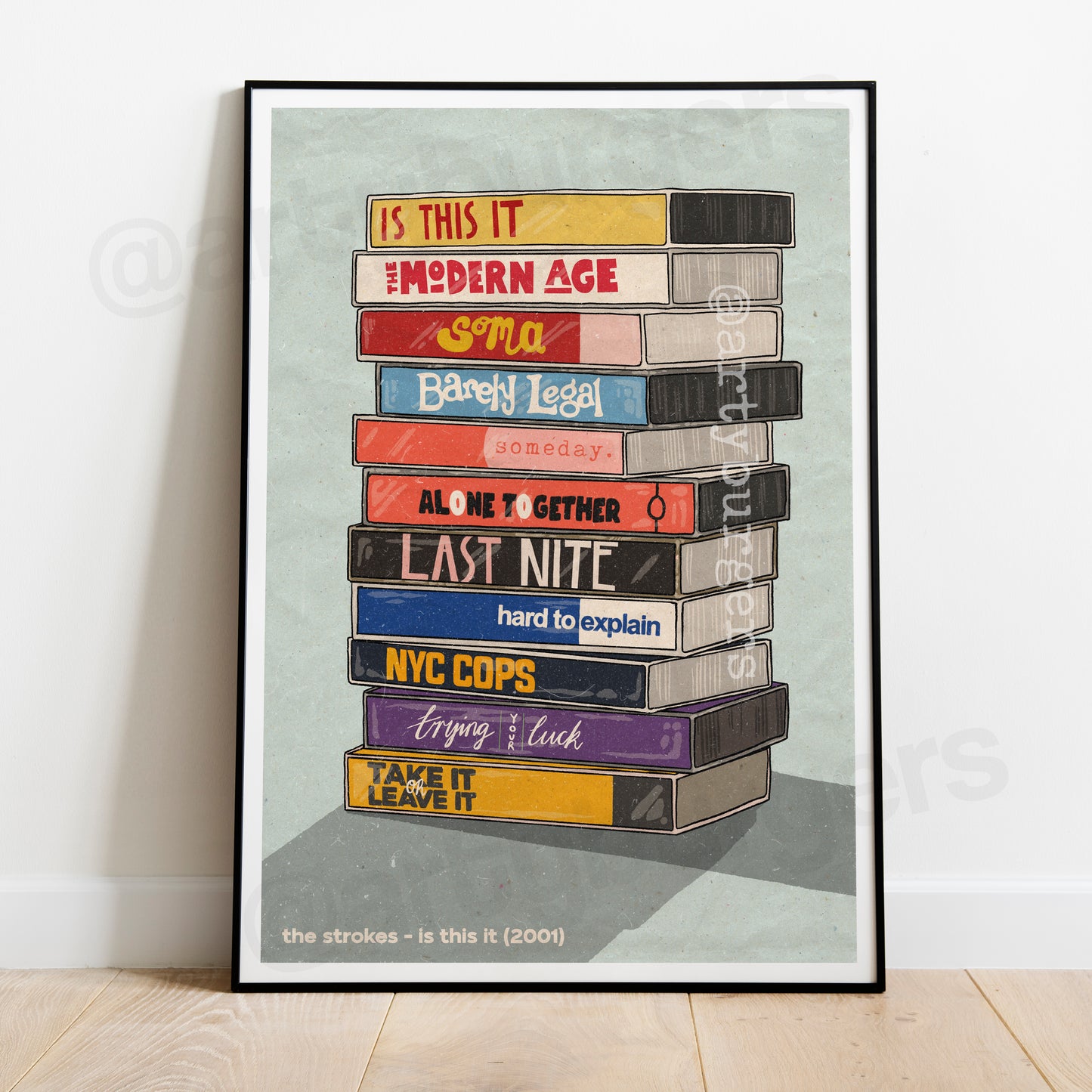 Is This It Tape Stack music art print