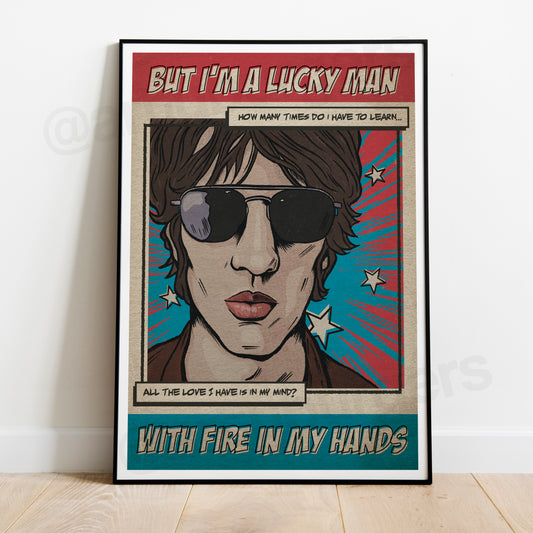 Lucky Man music art print