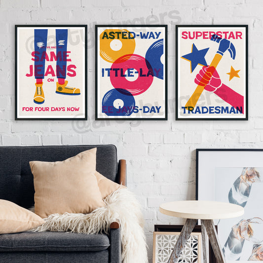 The View | SET OF 3 music art prints