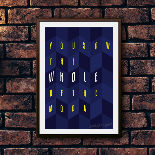 Whole of the Moon music art print