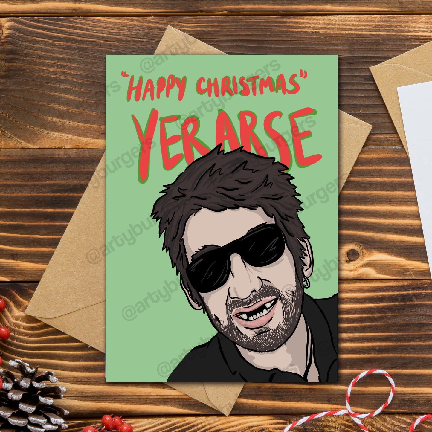 Happy Christmas Yer Arse | The Pogues Christmas card