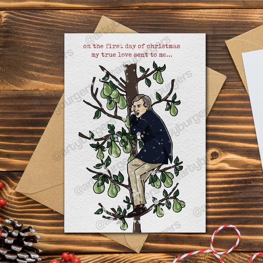 Alan Partridge in a Pear Tree Christmas card