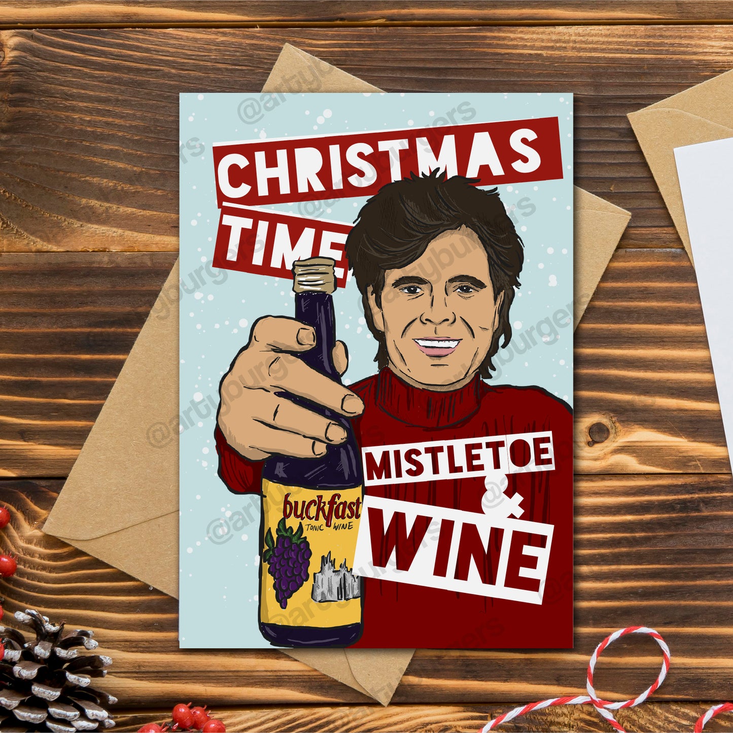 Mistletoe and Wine Cliff Richard Christmas card